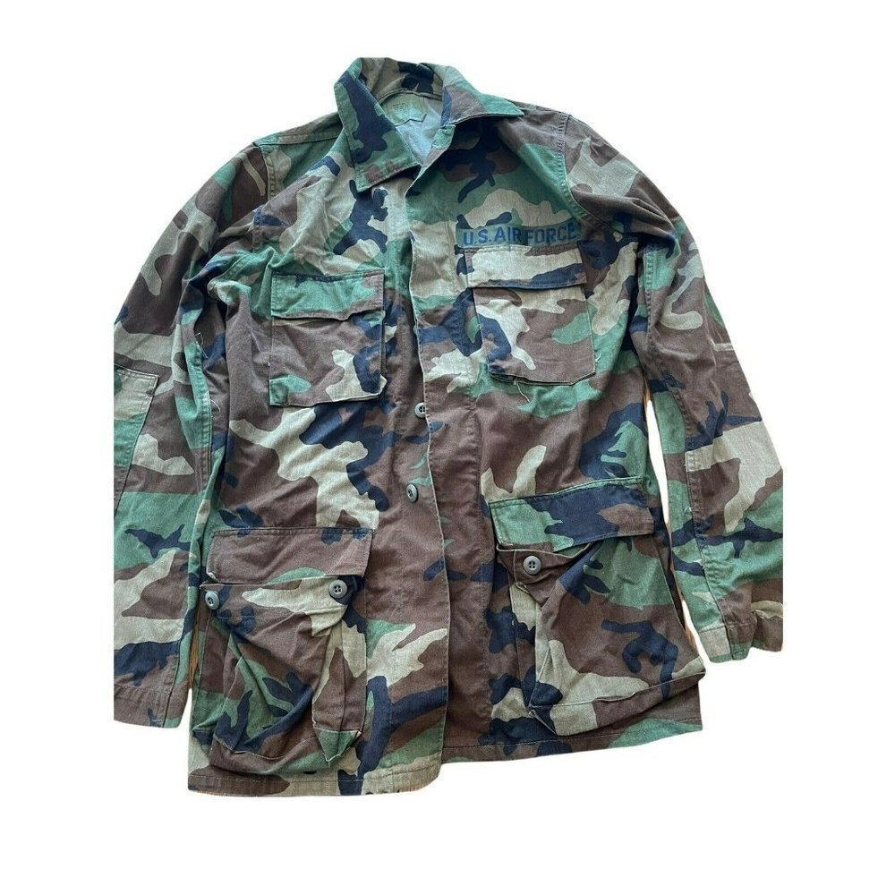 U.S. Air Force Mens M XLong Gibraltar Industries Combat Jacket Woodlands Camo